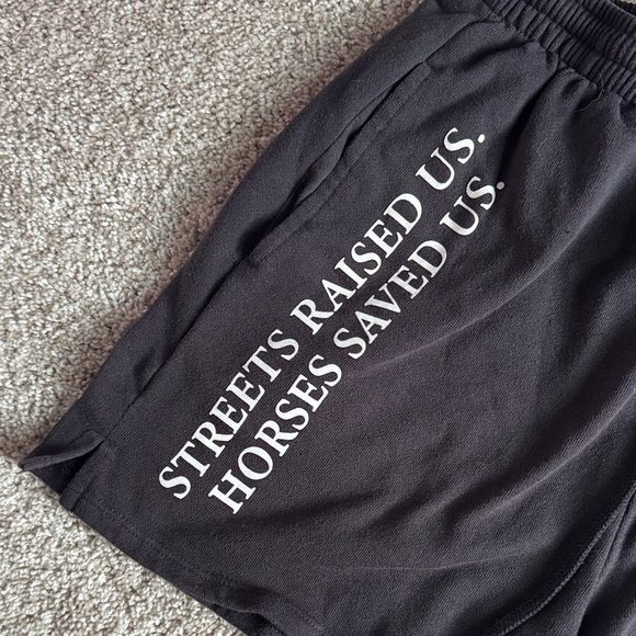 Compton Cowboys Black Women's Athletic Shorts with Graphic Print - Picture 4 of 7